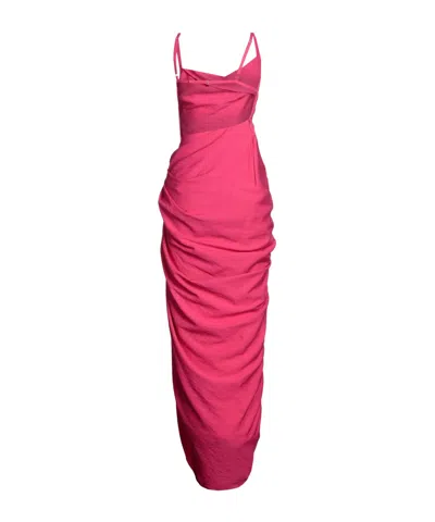 Jacquemus Minimalist Slip Dress In Red