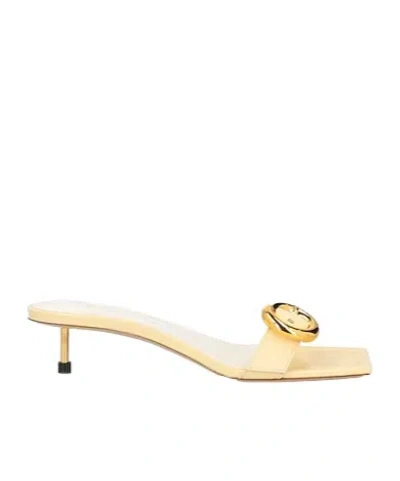 Jacquemus Minimalist Square-toe Slide Sandals In Neutral