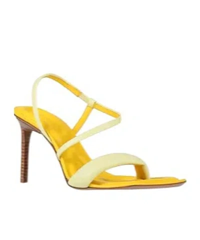 Jacquemus Minimalist Thin High Heel Sandals In Yellow