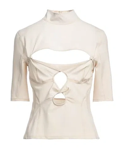 Jacquemus Minimalist Wool Short Sleeve Top In Neutral