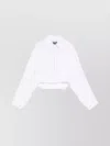Jacquemus Mirada Cropped Long Sleeve Shirt With Pocket In White