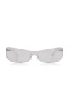 Jacquemus Miranda Frameless Acetate Sunglasses In Silver