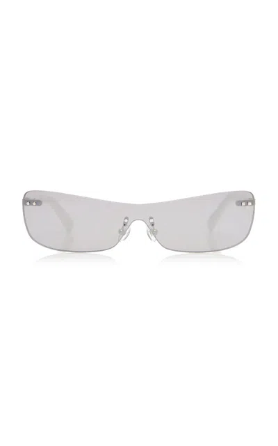 Jacquemus Miranda Frameless Acetate Sunglasses In Silver