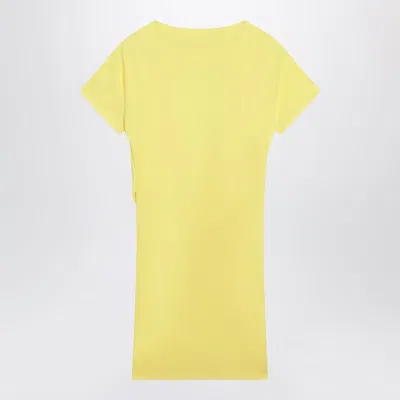 Jacquemus Mistral Draped-back Mini Dress In Yellow