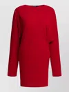 Jacquemus La Mistral Open-back Draped Dress In Red