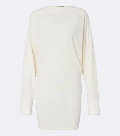 Jacquemus Mistral Jersey Minidress In Neutral