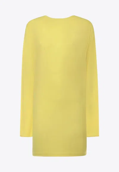 JACQUEMUS MISTRAL LONG-SLEEVED MINI DRESS