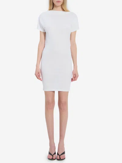 Jacquemus La Robe Mistral Open-back Crepe Mini Dress In White