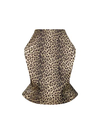 Jacquemus Mixed-material The Paloma Midi Godet Skirt