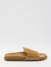 Jacquemus Sandals Slides Les Sandales Mocassin In Gold