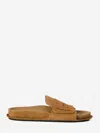 Jacquemus Suede Leather Moccasin-style Sandals In Beige
