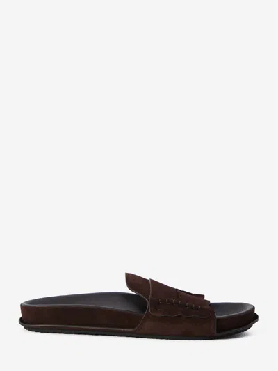 Jacquemus Mocassin Sandals In Brown