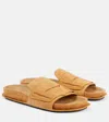 Jacquemus Suede Leather Moccasin-style Sandals In Brown