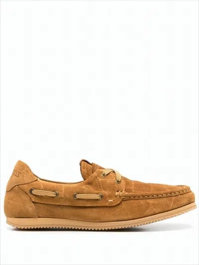 JACQUEMUS MOCCASIN STITCH BROWN LOAFERS WITH LOW-PROFILE RUBBER SOLE