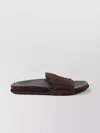Jacquemus Moccasin Style Suede Leather Sandals In Brown