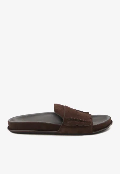 Jacquemus Moccasin Suede Sandals