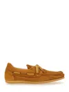Jacquemus 'les Batto' Brown Loafers With Crocodile Effect And Logo Imprinted On The Heel In Beige