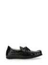 Jacquemus Batto Loafers Croco Embossed Leather Glossy In Black