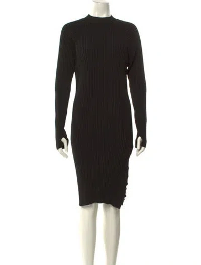 Pre-owned Jacquemus Mock Neck Knee-length Dress In Black