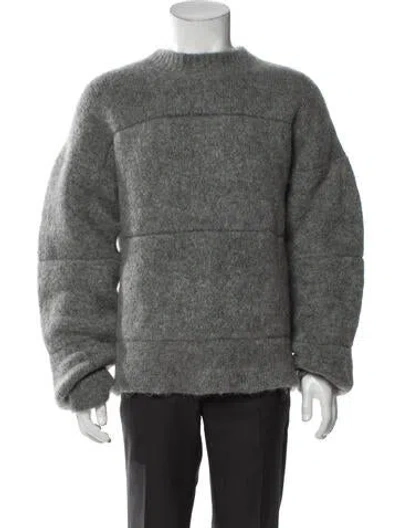 Pre-owned Jacquemus Mock Neck Long Sleeve Pullover In Gray