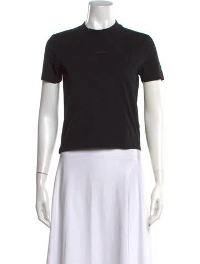 Pre-owned Jacquemus Mock Neck Short Sleeve T-shirt In Black