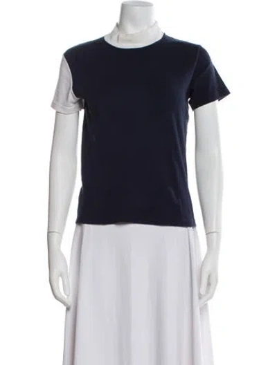 Pre-owned Jacquemus Mock Neck Short Sleeve T-shirt In Blue