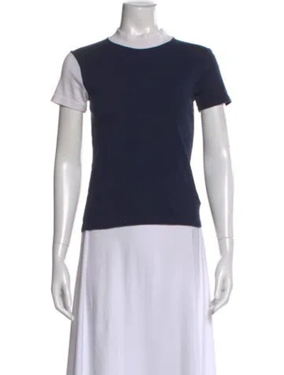 Pre-owned Jacquemus Mock Neck Short Sleeve T-shirt In Blue