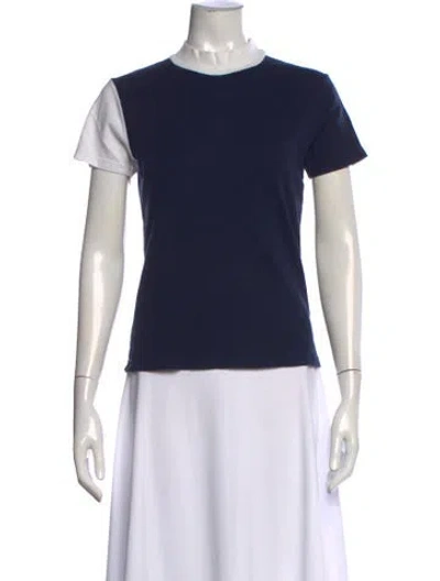 Pre-owned Jacquemus Mock Neck Short Sleeve T-shirt In Blue