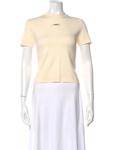 Pre-owned Jacquemus Mock Neck Short Sleeve T-shirt In Neutral
