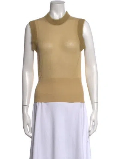 Pre-owned Jacquemus Mock Neck Sleeveless Top In Brown