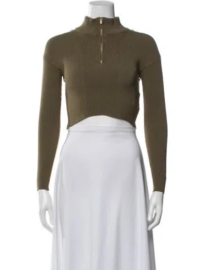 Pre-owned Jacquemus Mock Neck Sweater In Green