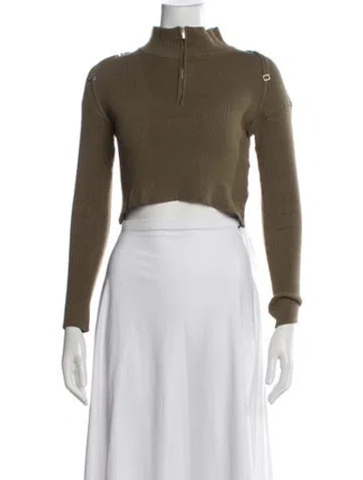 Pre-owned Jacquemus Mock Neck Sweater In Green