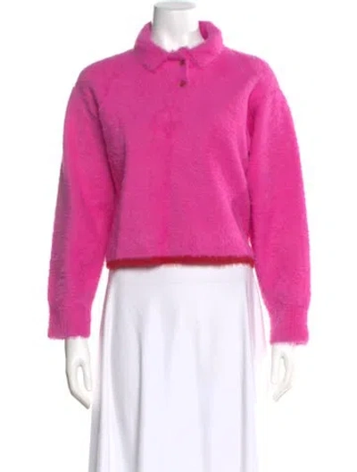 Pre-owned Jacquemus Mock Neck Sweater In Pink