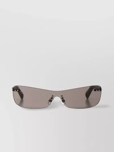 Jacquemus Modern Rimless Sunglasses With Adjustable Nose Pads In Black