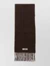 Jacquemus Carro Scarf With Soft Texture And Fringed Edges