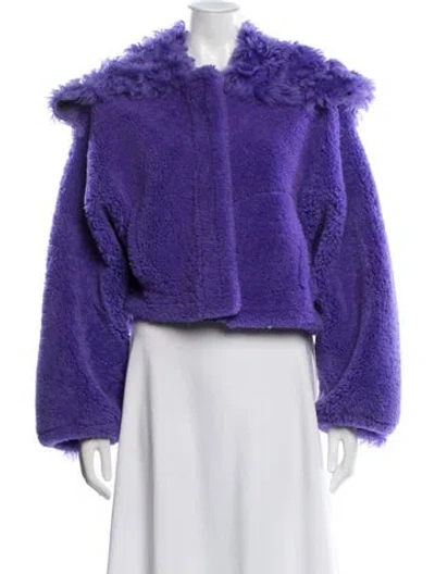 Pre-owned Jacquemus Mohair Faux Fur Jacket In Purple