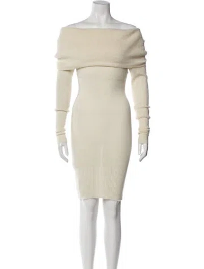 Pre-owned Jacquemus Mohair Knee-length Dress In Neutral