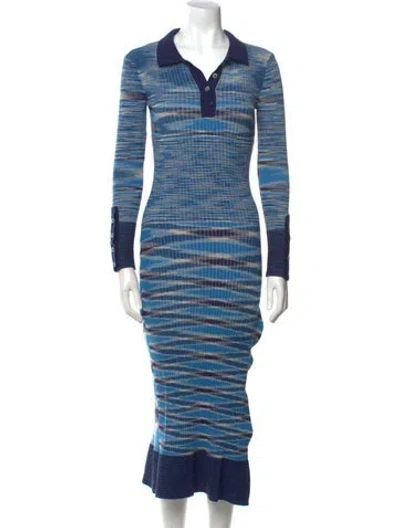 Pre-owned Jacquemus Mohair Midi Length Dress In Blue