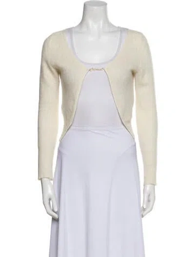 Pre-owned Jacquemus Mohair Scoop Neck Sweater In Neutral