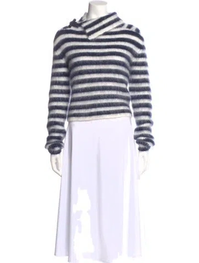 Pre-owned Jacquemus Mohair Striped Sweater W/ Tags In White