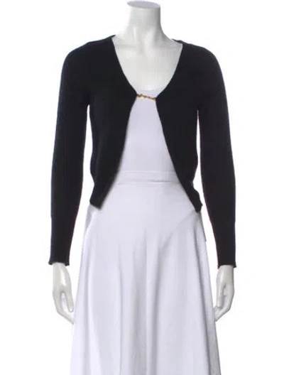 Pre-owned Jacquemus Mohair V-neck Sweater In Black