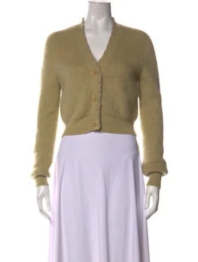 Pre-owned Jacquemus Mohair V-neck Sweater In Neutral