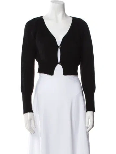 Pre-owned Jacquemus Mohair V-neck Sweater W/ Tags In Black