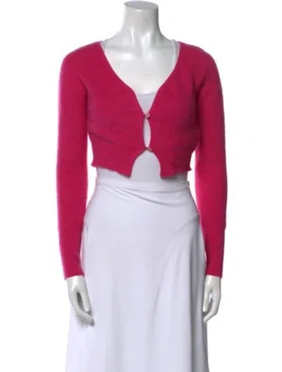 Pre-owned Jacquemus Mohair V-neck Sweater W/ Tags In Pink