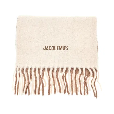 Jacquemus Alpaca Wool Degradé Scarf In Neutral
