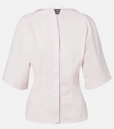 Jacquemus Womens Light Pink The Moisson Short-sleeve Cotton Shirt