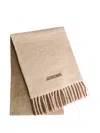 Jacquemus Le Moisson Alpaca-blend Scarf In Brown