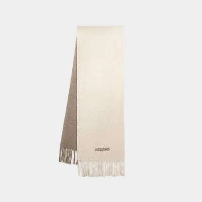 Jacquemus Womens Multi-beige The Moisson Wool-blend Scarf