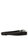Jacquemus Les Mules Plates Leather Ballet Flat In Black