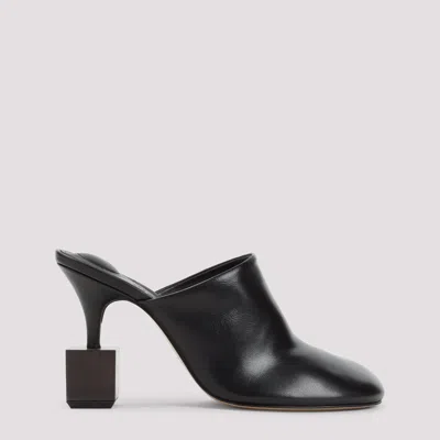 Jacquemus Mule With Geometric Heel In Black
